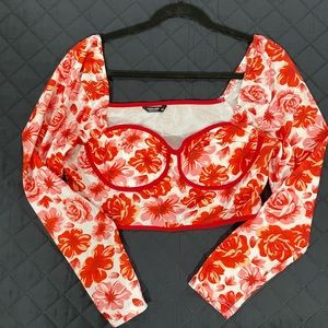 Floral Print Crop Top